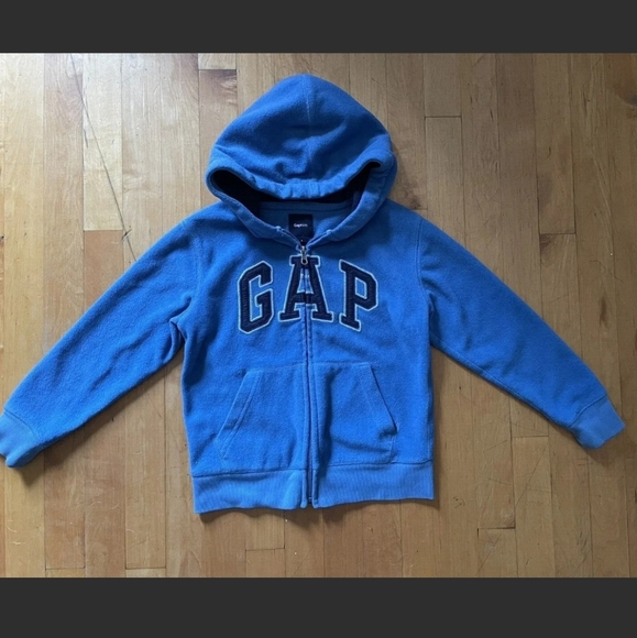 GAP KIDS YOUTH SIZE Small 6-7 BLUE FLEECE HOODIE SWEATSHIRT - Picture 2 of 12